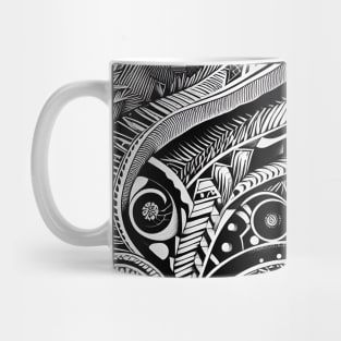 Discover Aotearoa's Cultural Tapestry: Authentic Maori Art in Vibrant Illustrations Mug